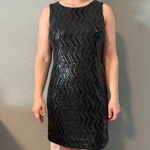 BR black sequin cocktail dress
